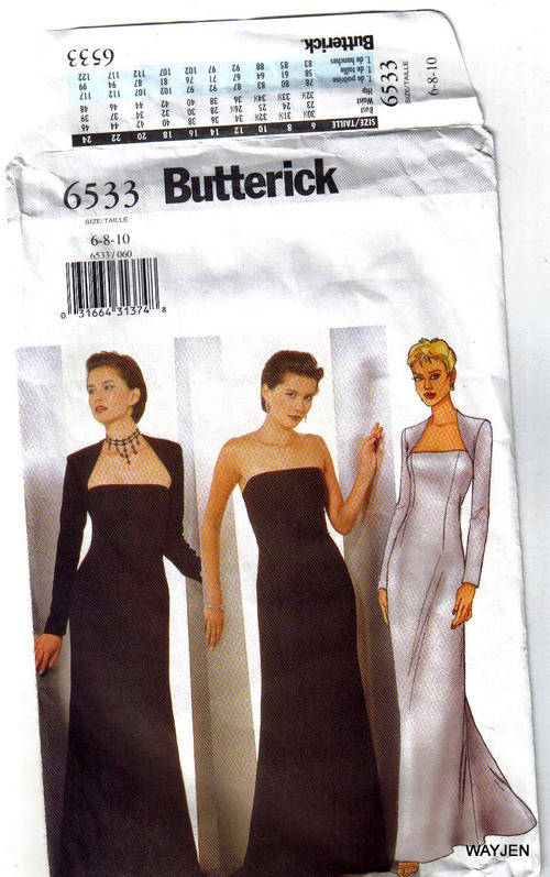 SEWING PATTERNS. BUTTERICK 6533. SIZES: 6-8-10