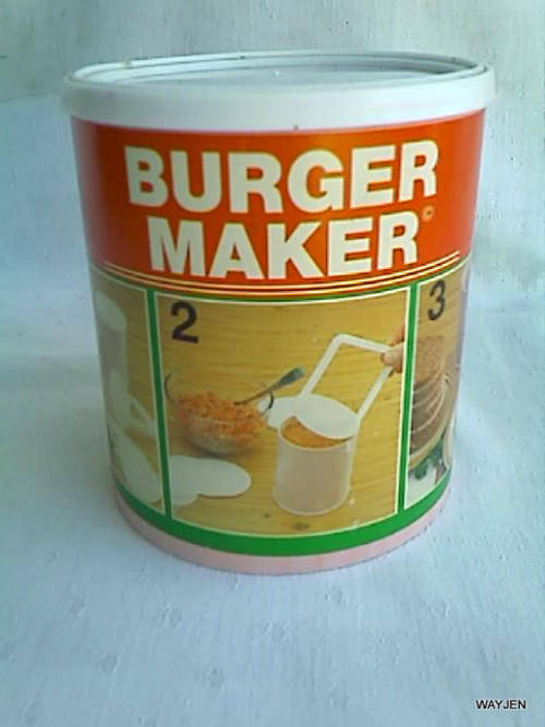 BURGER MAKER.MAKES 7 BURGERS AT A TIME. MAKE YOUR OWN FRESH HEALTHY BURGERS.MAKE YOUR OWN FAST FOOD