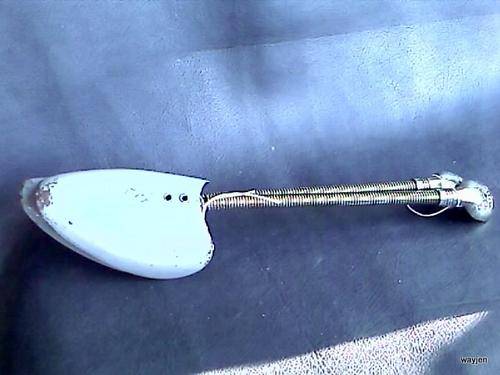 PEDOR FLEXIBLE SHOE STRETCHER. METAL. MADE IN AUSTRIA.TARNISHED INSIDE. SOME MARKS.