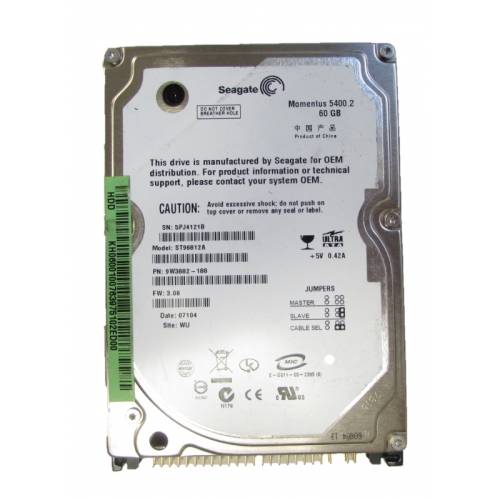 Seagate 60GB 2.5" Laptop Harddrive