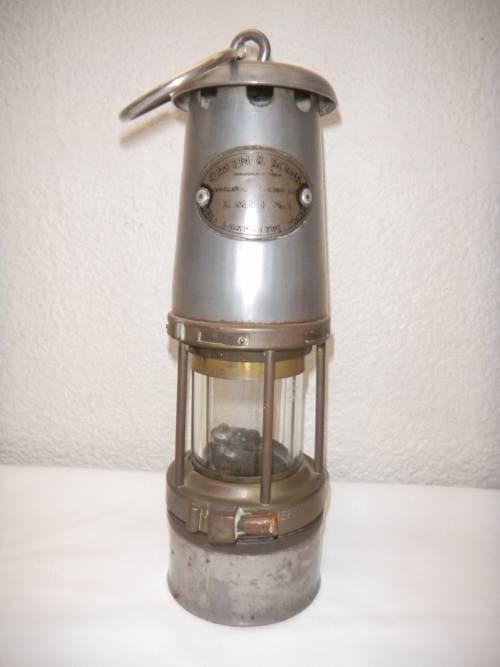 Miners Safety Lamp, genuine numbered item, made by Green & Sons