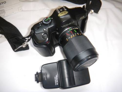 VINTAGE YASHICA 109 Multi-Program 35mm SLR Camera and Acessories