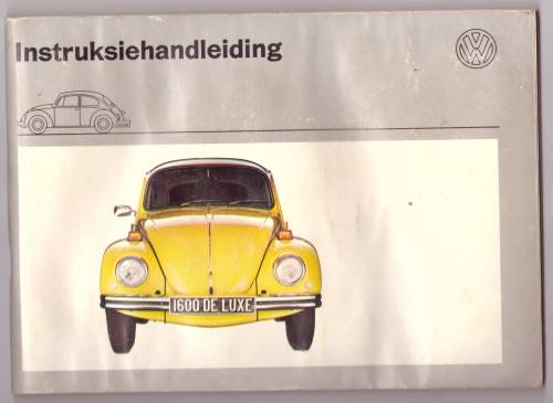 VW BEETLE 1600 - VEHICLE INSTRUCTION MANUAL - 1973