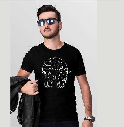Umbreon and Espeon T-Shirt (Large)