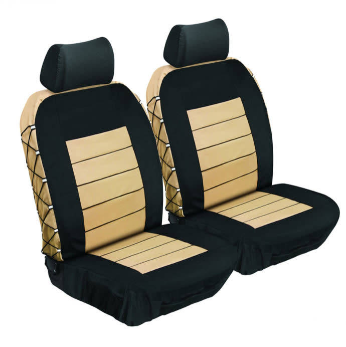 Stingray Ultimate Heavy Duty Front Seat Cover - Black/Beige