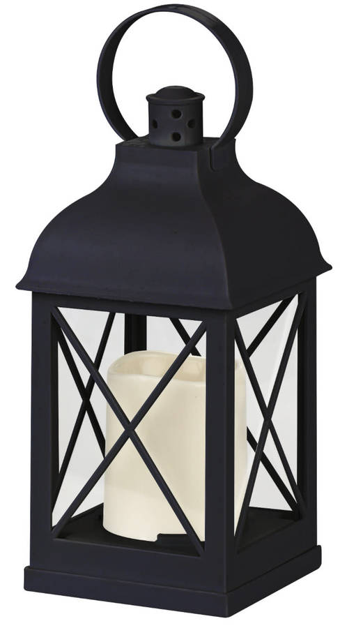 Home Quip Vintage Black Lantern Battery Operated