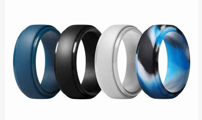 Syolo Men`s Silicon - Blue Combo pack (Size: 22.33mm)