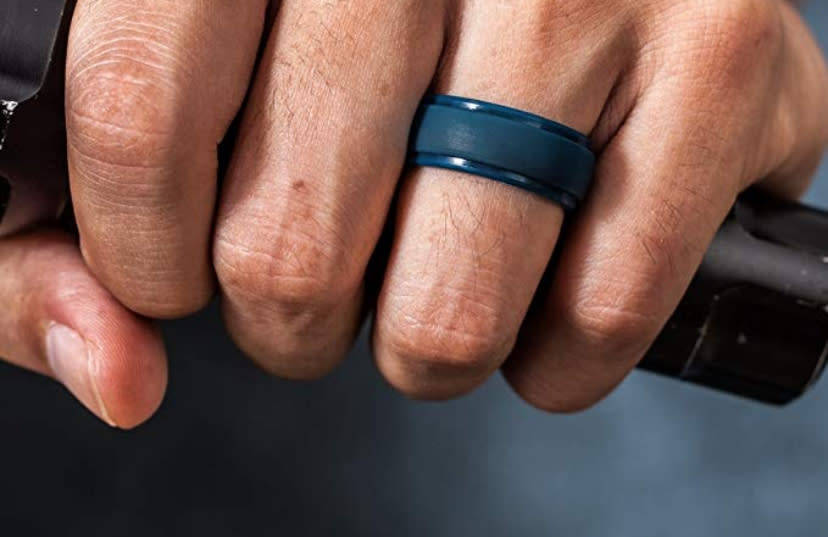 Syolo Men`s Silicon - Blue Combo pack (Size: 22.33mm)