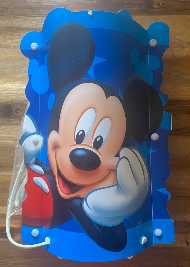 Disney Mickey Mouse Pendant Lamp + 2 Bedside Table Lamps