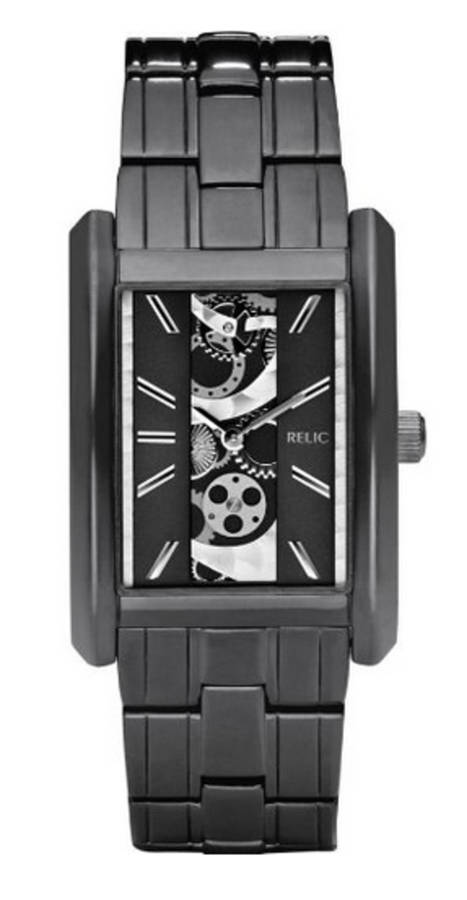 **NEW** RELIC (By FOSSIL) Allen Gunmetal Skeleton Gents Quartz Dress Watch"GREAT VALUE"