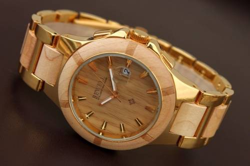 BEWELL Wood & Stainless Steel Combination Gents Quartz Dress Watch "LIMITED EDITION!!"