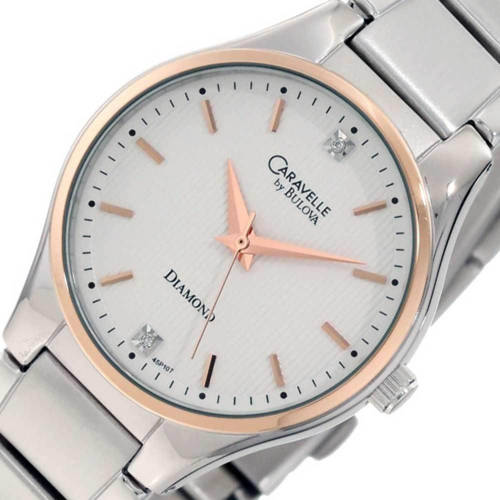 CARAVELLE (by BULOVA) 2-Tone Diamond Accented Ladies Quartz Dress Watch(GREAT VALUE!!)
