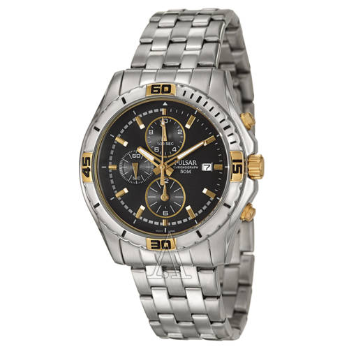 PULSAR(by SEIKO) 2-Tone Chronograph Quartz Gents Dress Watch"SUPER STUNNING!!"