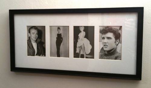 LEGENDS FRAMED: AUDREY - JAMES - MARILYN - ELVIS