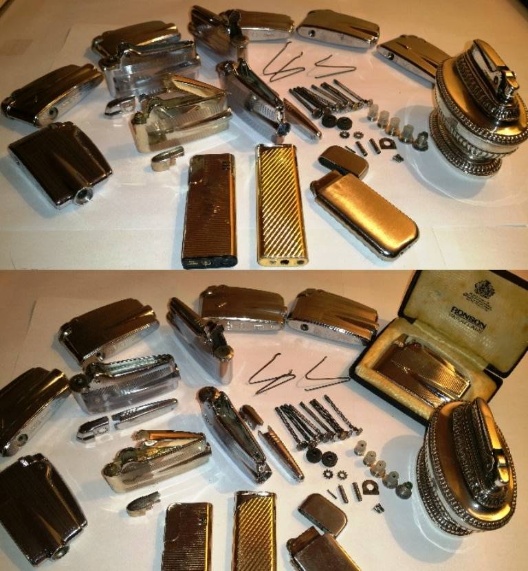 HUGE LOT COLLECTION OF LIGHTERS - RONSON & OTHER - REPAIR, SERVICE OR PARTS