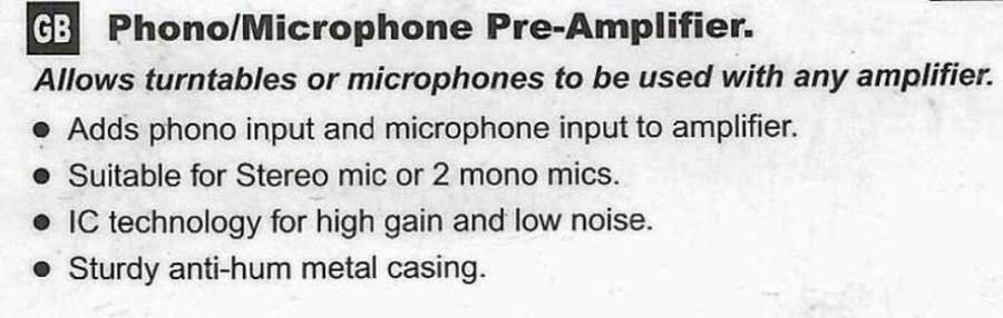 JOSEPH PHONO/MIC PRE-AMPLIFIER [MODEL: MIX-278]