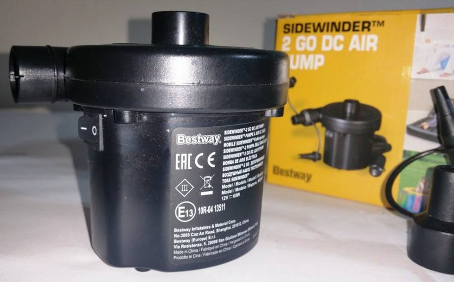 DC AIR PUMP 2 GO ~ SIDEWINDER  [BESTWAY]