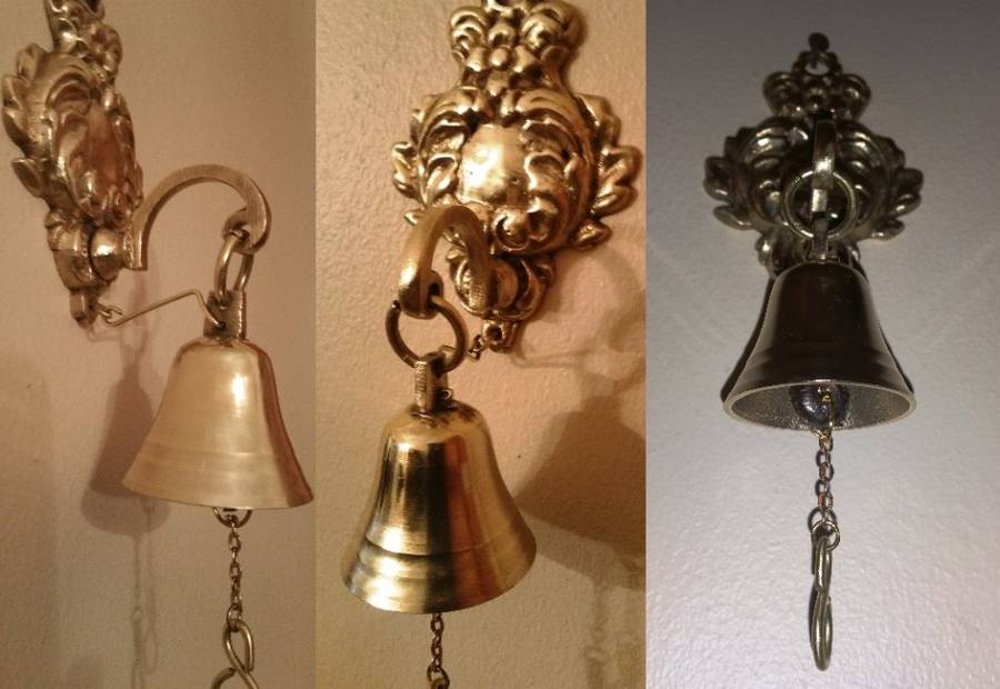 SOLID BRASS DANISH PULL BELL ~ QUAINT SHOP OWNERS BELL