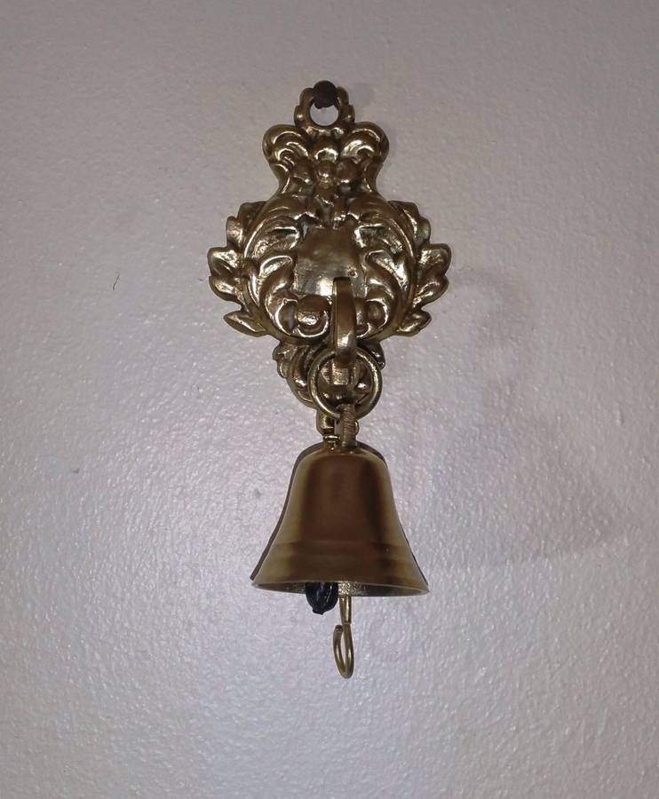 SOLID BRASS DANISH PULL BELL ~ QUAINT SHOP OWNERS BELL