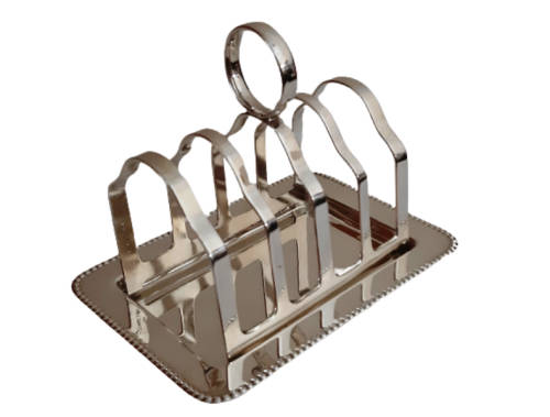TOAST RACK ~ 4-SLICE ~ PLATED