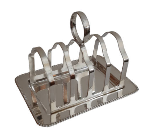 TOAST RACK ~ 4-SLICE ~ PLATED