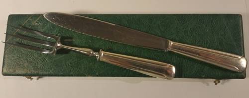 CARVING KNIFE AND FORK SET ~ BOXED