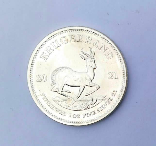 2021 SILVER KRUGER RAND SILVER BULLION ~ 1 Oz FINE SILVER