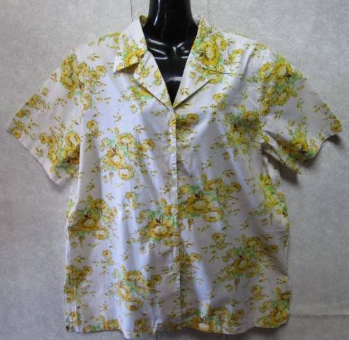 Vintage Floral Patterned Polycotton Shirt - Size 44 (Chest 114cm)