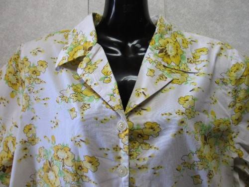 Vintage Floral Patterned Polycotton Shirt - Size 44 (Chest 114cm)