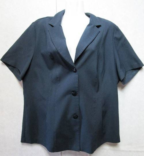 Navy Short Sleeve Polyester Jacket - Size 44