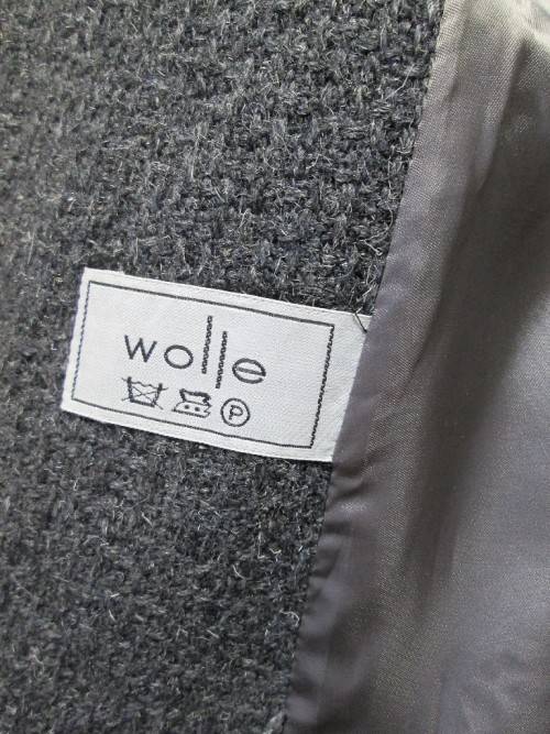Warm Fully Lined Grey & White Wool Coat - Size 38