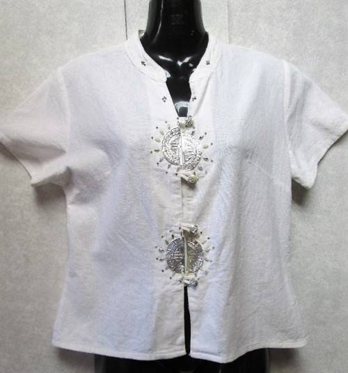 Off White Ramie Shirt - Size 36 (Chest 94cm)
