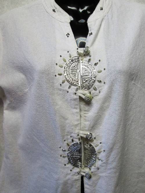 Off White Ramie Shirt - Size 36 (Chest 94cm)