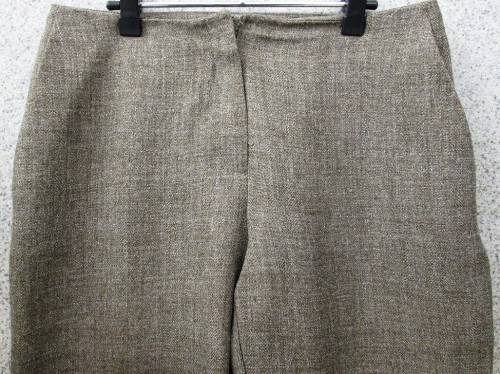 Warm Wool Effect Taupe Polyester Pants + Pockets - Size 32 (Waist 70cm, Hip 92cm) *Quality Brand