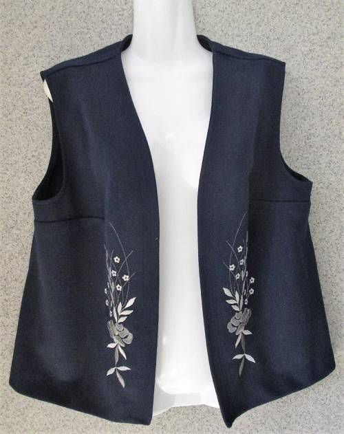 Vintage Navy Waistcoat - Size 40