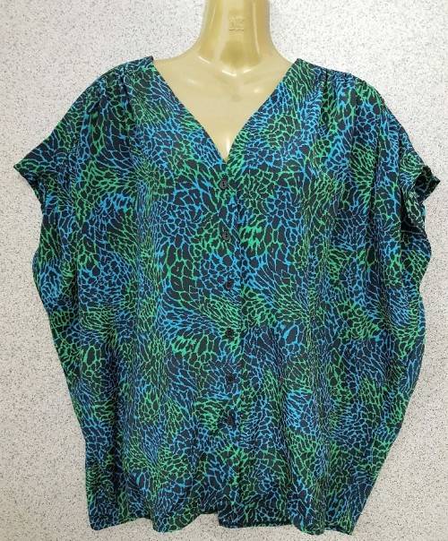 Patterned Polyester Shirt - Size 38
