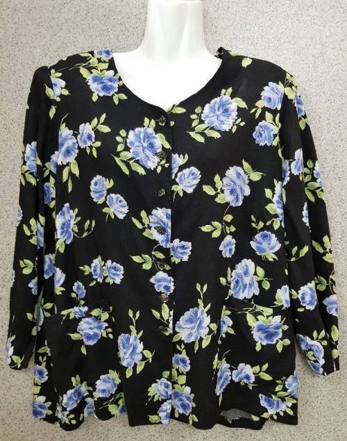 Vintage Floral Shirt With Pocket Detail - Size 38 (Chest 97cm)