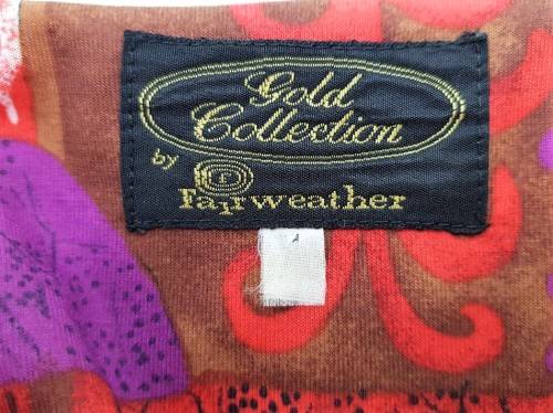 Vintage Winter Warm Patterned Dress - Size 38