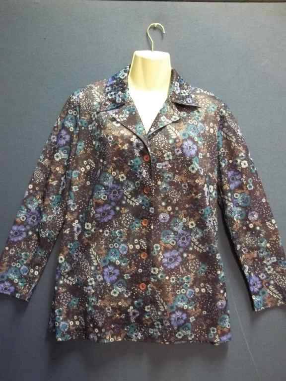 Vintage Blue Floral Shirt (c1970's) - Chest 100cm