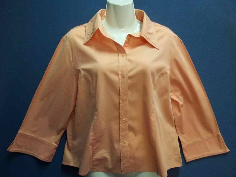 Peach Stretch Shirt (96% Cotton / 4% Spandex) - Size 40