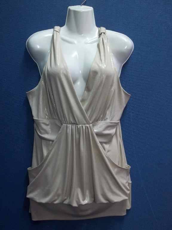 Pale Gold Evening Top (Imported Fabric) - Size 40 * Quality Brand
