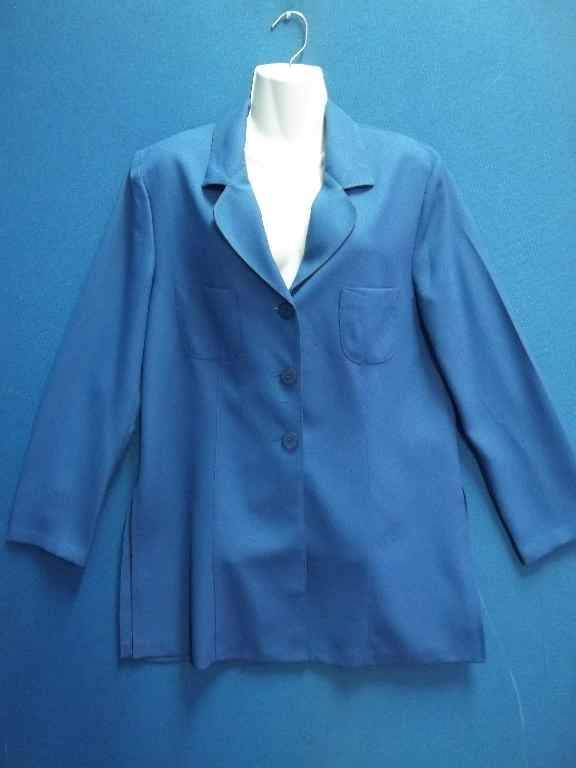 Dark Periwinkle 100% Polyester Lined Jacket - Size 38 * Quality Brand