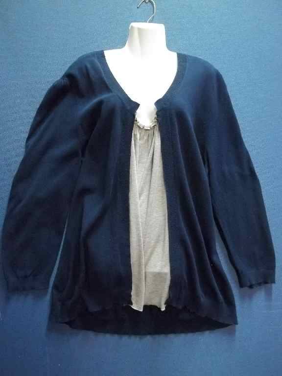 Navy Jersey With Grey T-Shirt Detail - Size 2XL * Quality Brand
