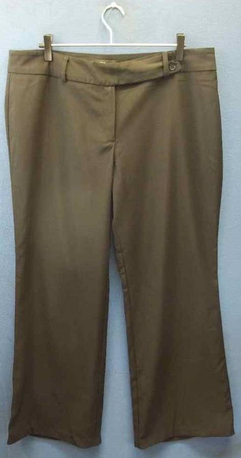 Heavy Black Stretch Polyester Pants - Size 42 (Waist 100cm, Hip 116cm) * Quality Brand