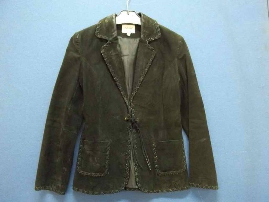 Lined Pig Hide Leather Jacket - Size 34 * Quality Brand (Some Shine Spots From Wear On The Leather)