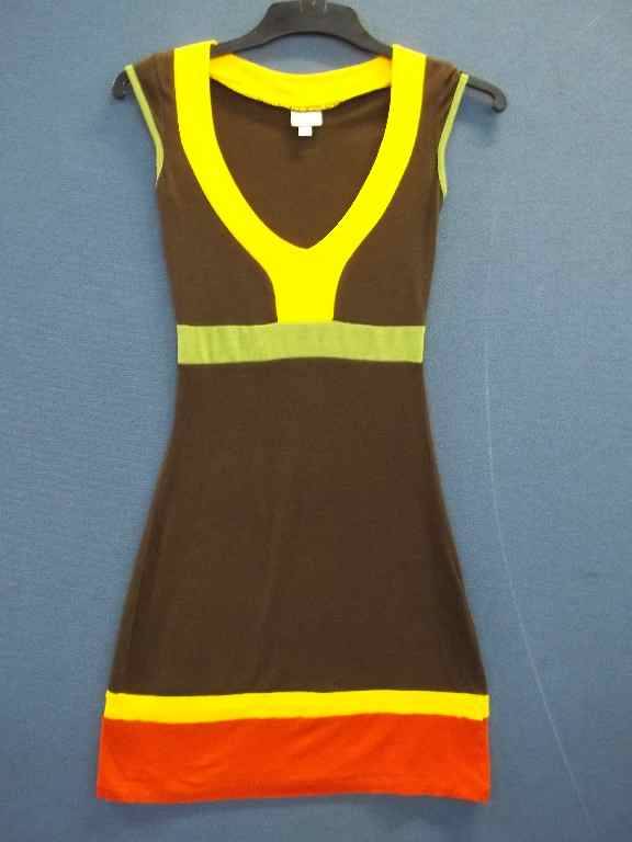 Brown/Yellow/Orange Long Length T-Shirt - Size 26