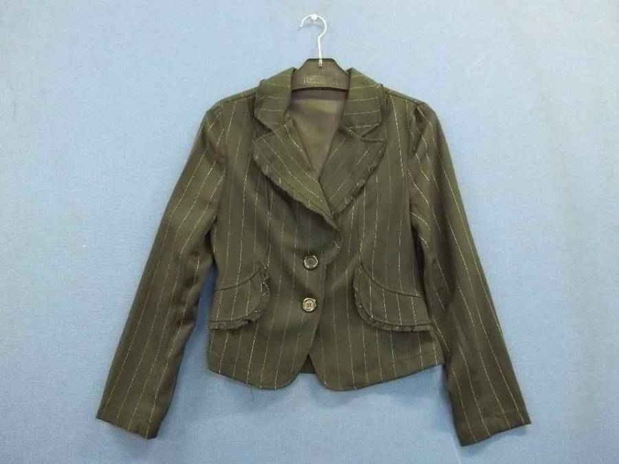 Black Pinstripe Jacket - Size S
