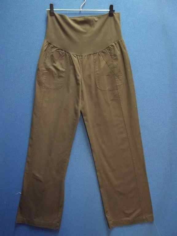 100% Cotton Brown Maternity Pants - Size 34 * Quality Brand