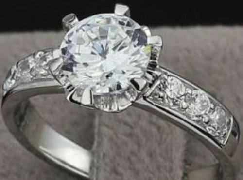 Absolutely Stunning!!!! Engagement Ring in 925 Sterling Silver 1.91 Cr.Ct Diamond- Size 7