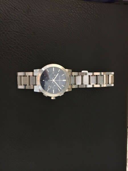 Burberry Chronograph Blue Dial Stainless Steel Mens Watch model BU9363